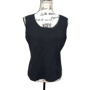 St. John’s Bay Black Ridged Dressy Tank Top